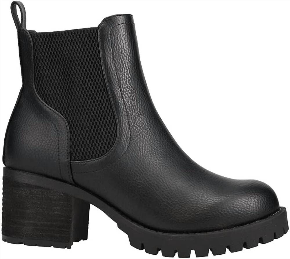 NEW MIA SHOES women's jonna round toe chelsea casual boots in black